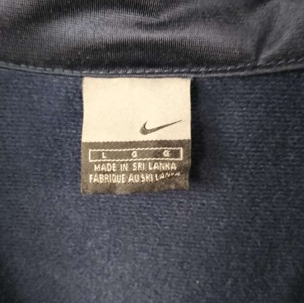 Vintage 90s Y2K Nike Full Zip Track Jacket Navy L - Picture 8 of 8